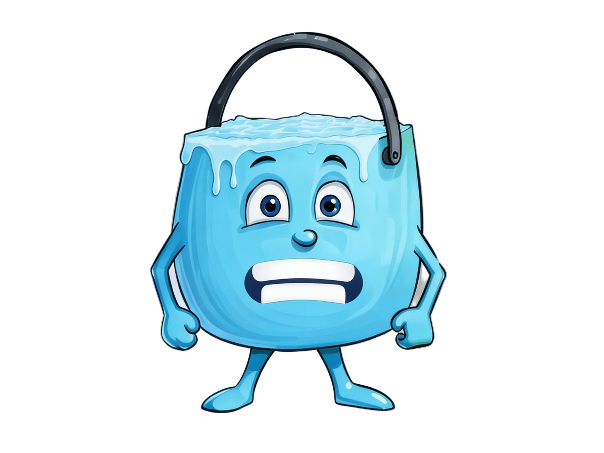 Billy frozen solid. It happens every winter.