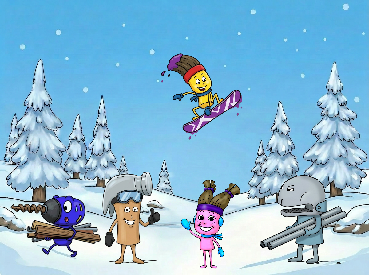 The Tools crew in the snow