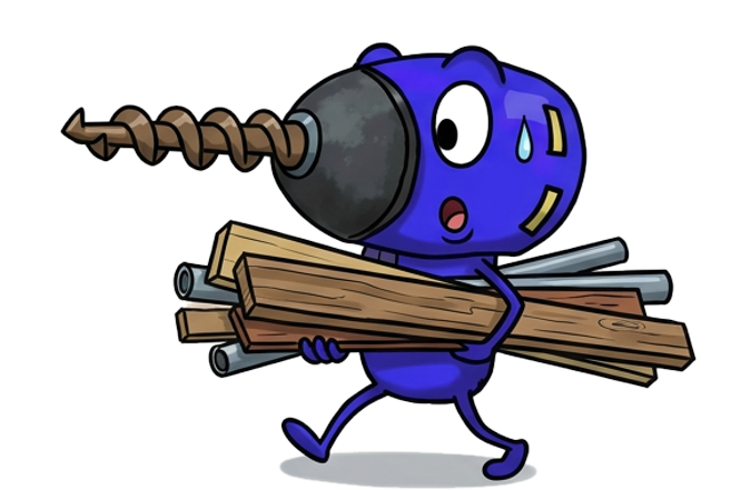 Carrying something. Probably the wrong thing.