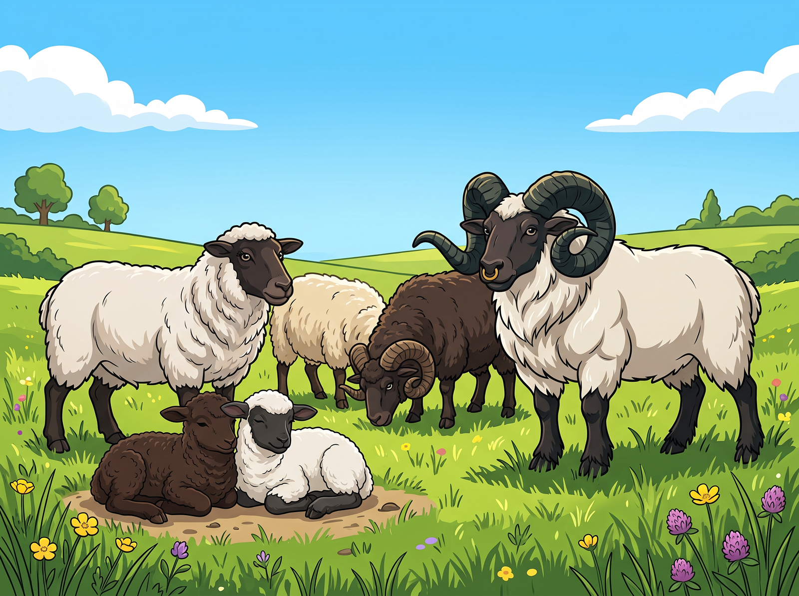 Sheep on the farm