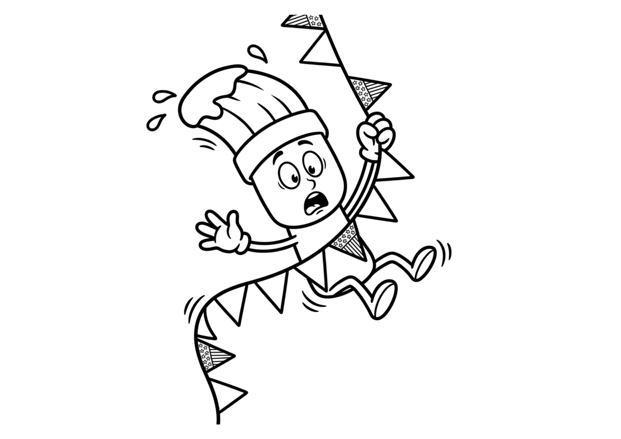 Paz 4th July Colouring Page