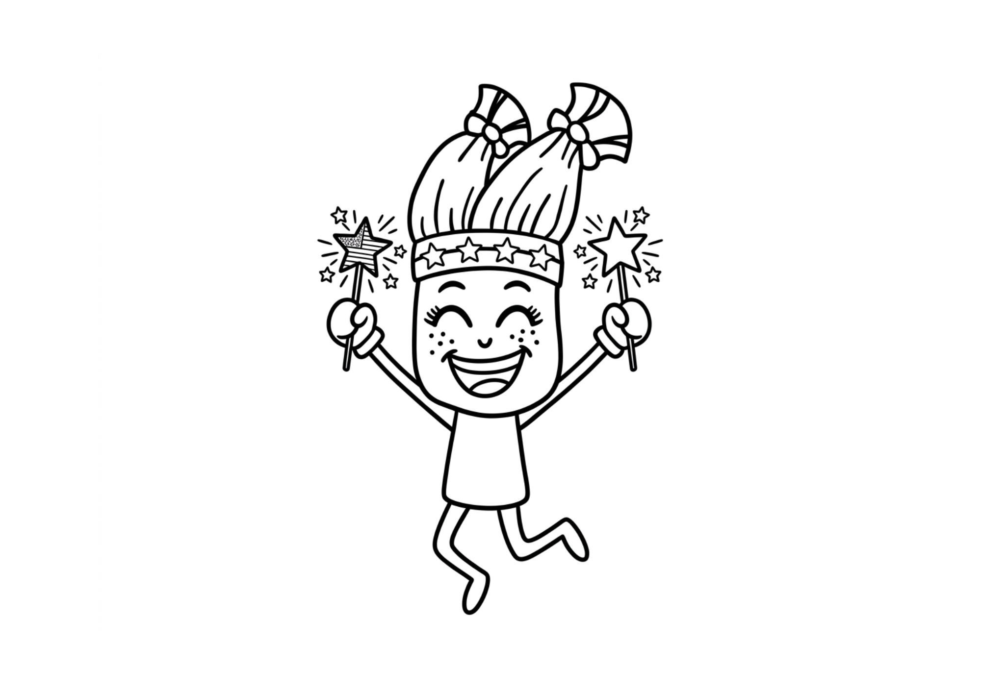Roxie 4th July Colouring Page