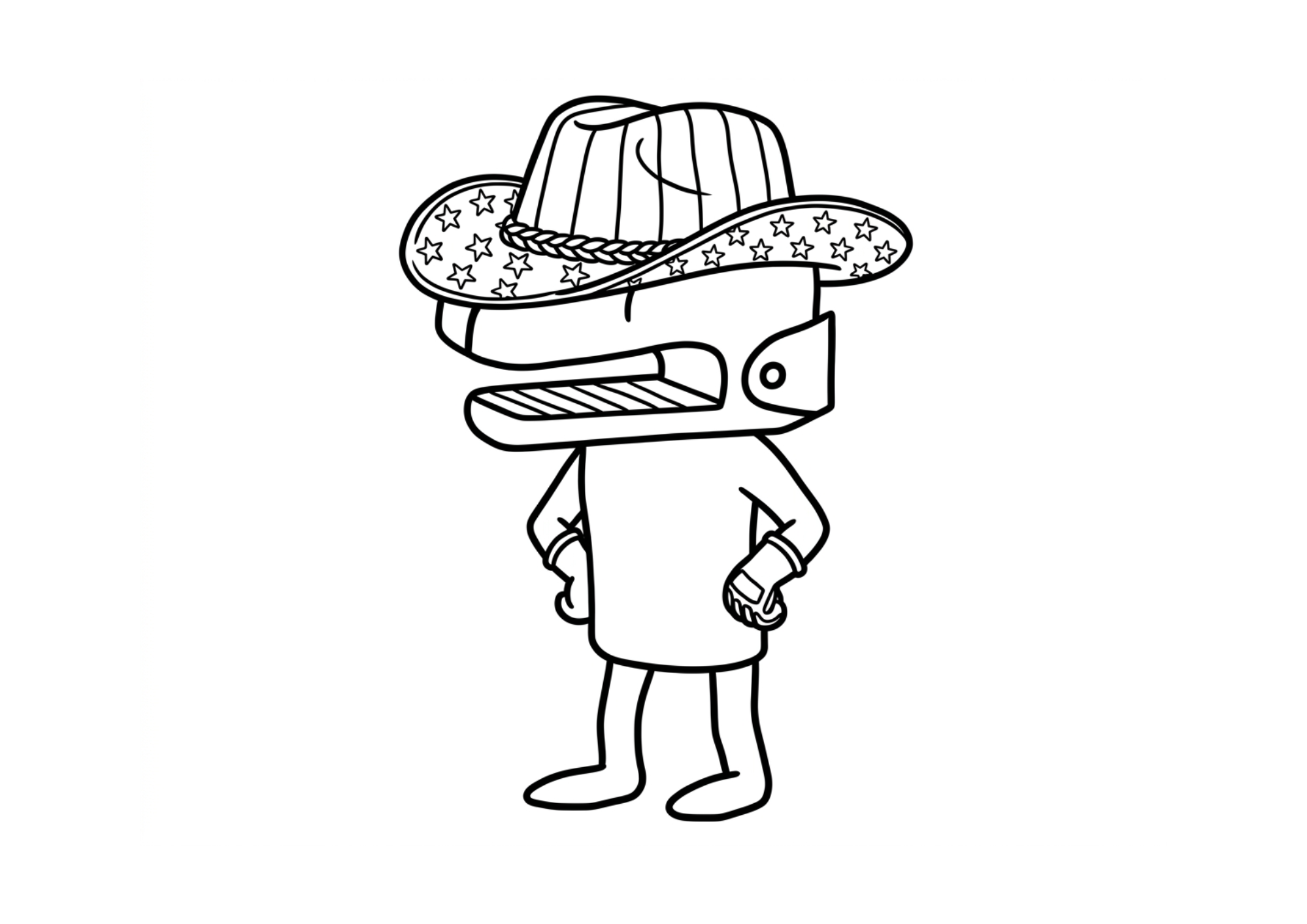 Wayne 4th July Colouring Page