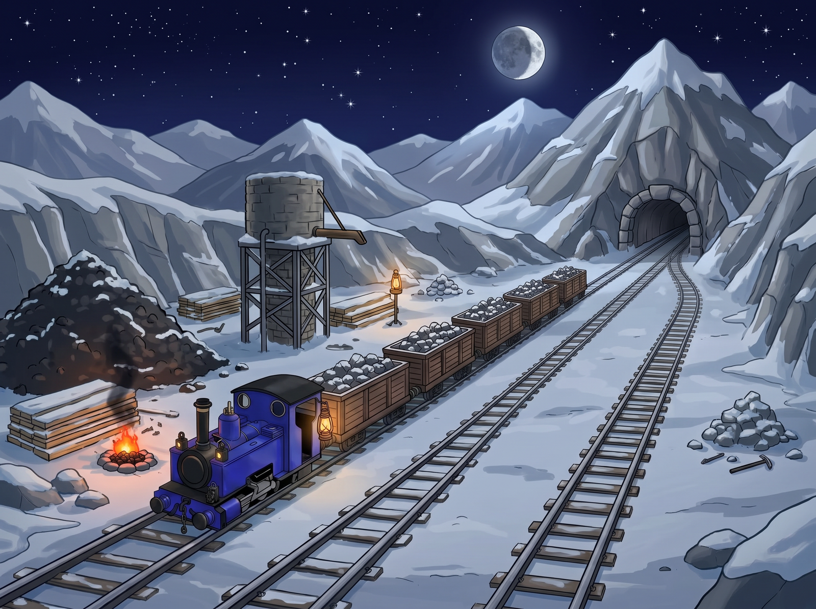 The quarry at night