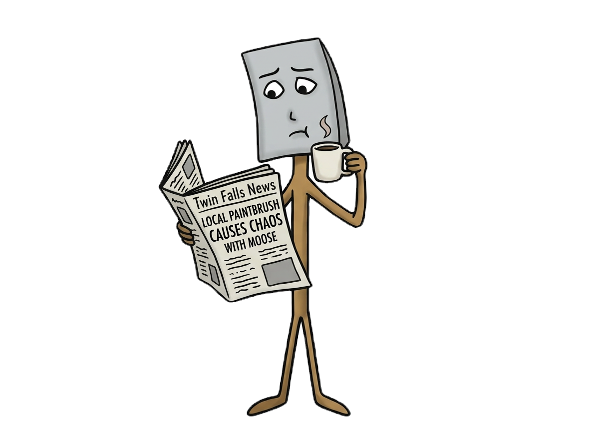 Shamus and his newspaper — the natural state